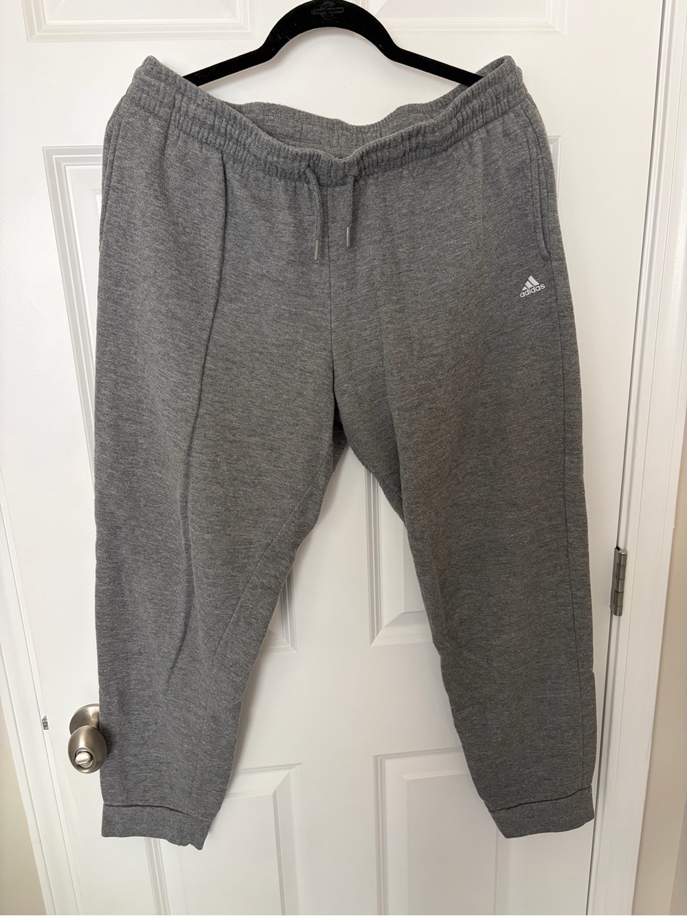 adidas Gray Athletic Joggers Sweatpants large